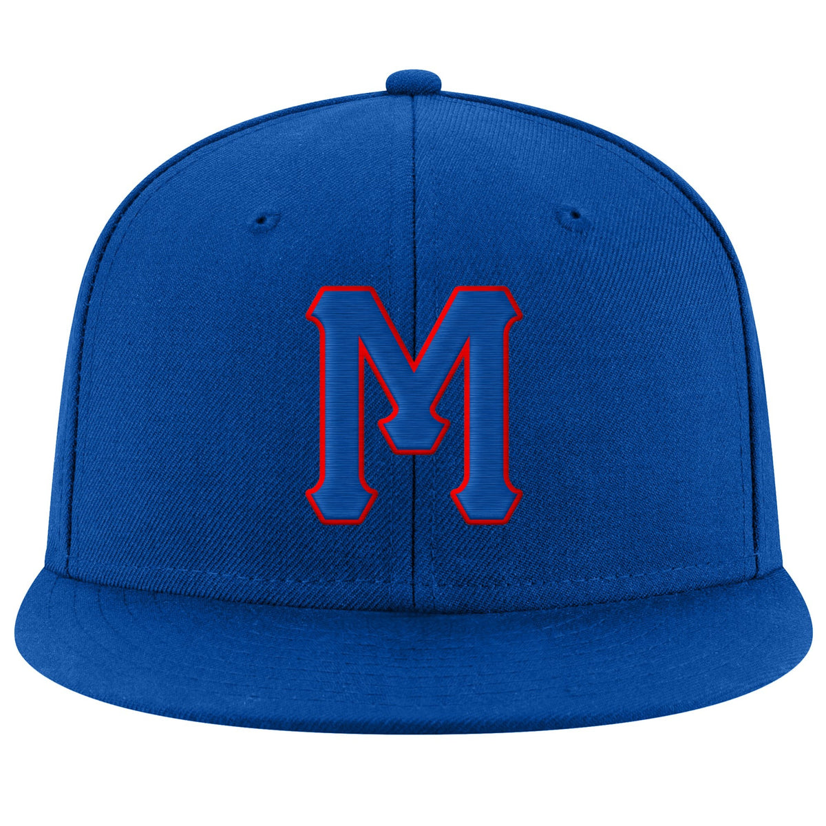Custom Royal Royal-Red Stitched Adjustable Snapback Hat photo 2