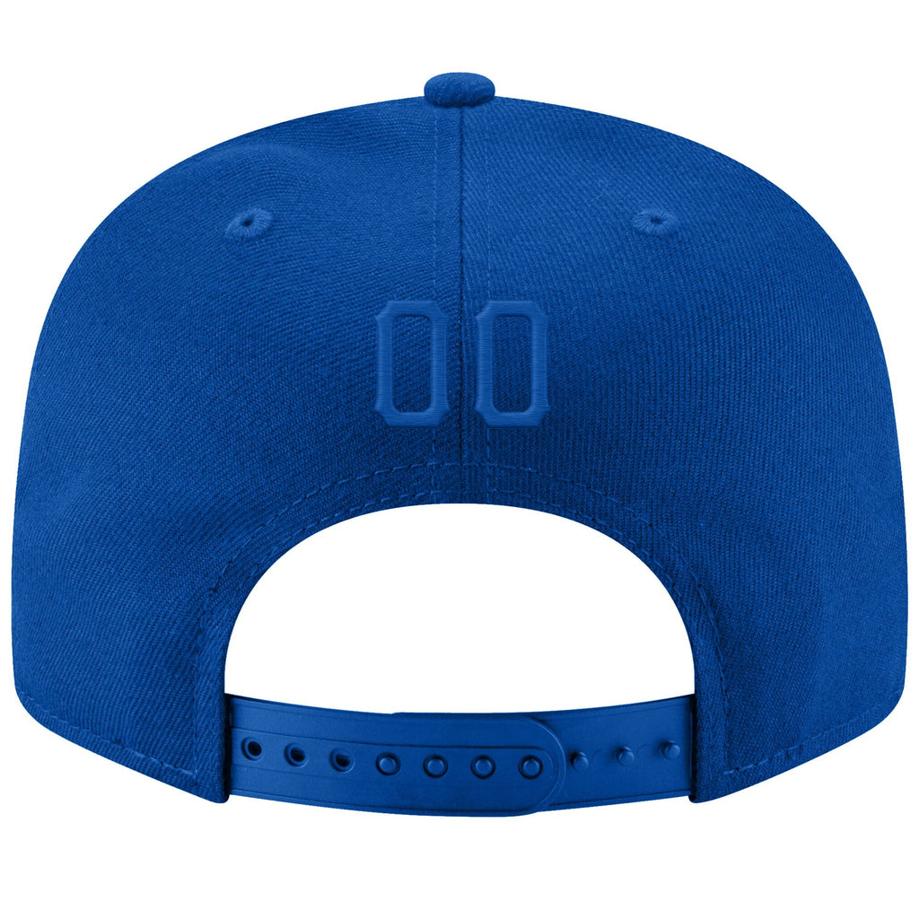 Custom Royal Royal-Red Stitched Adjustable Snapback Hat photo 3