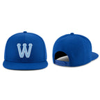 Custom Royal Light Blue-White Stitched Adjustable Snapback Hat