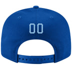 Custom Royal Light Blue-White Stitched Adjustable Snapback Hat photo 3