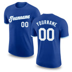 Custom Royal White-Light Blue Performance T-Shirt