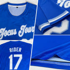 Custom Royal White-Light Blue Performance T-Shirt photo 2
