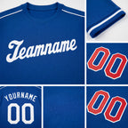 Custom Royal White-Red Performance T-Shirt detail