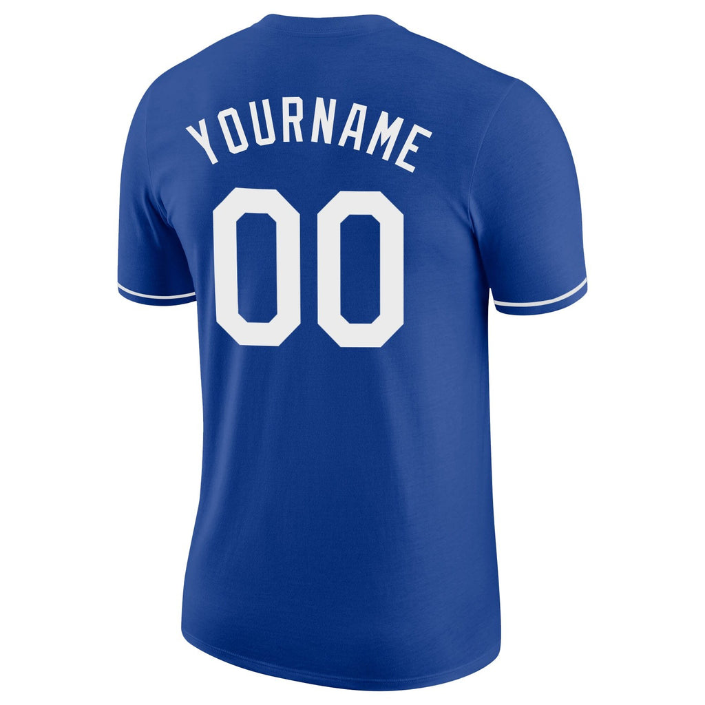 Custom Royal White-Red Performance T-Shirt photo 6