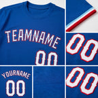 Custom Royal White-Red Performance T-Shirt detail