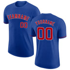 Custom Royal Red-White Performance T-Shirt