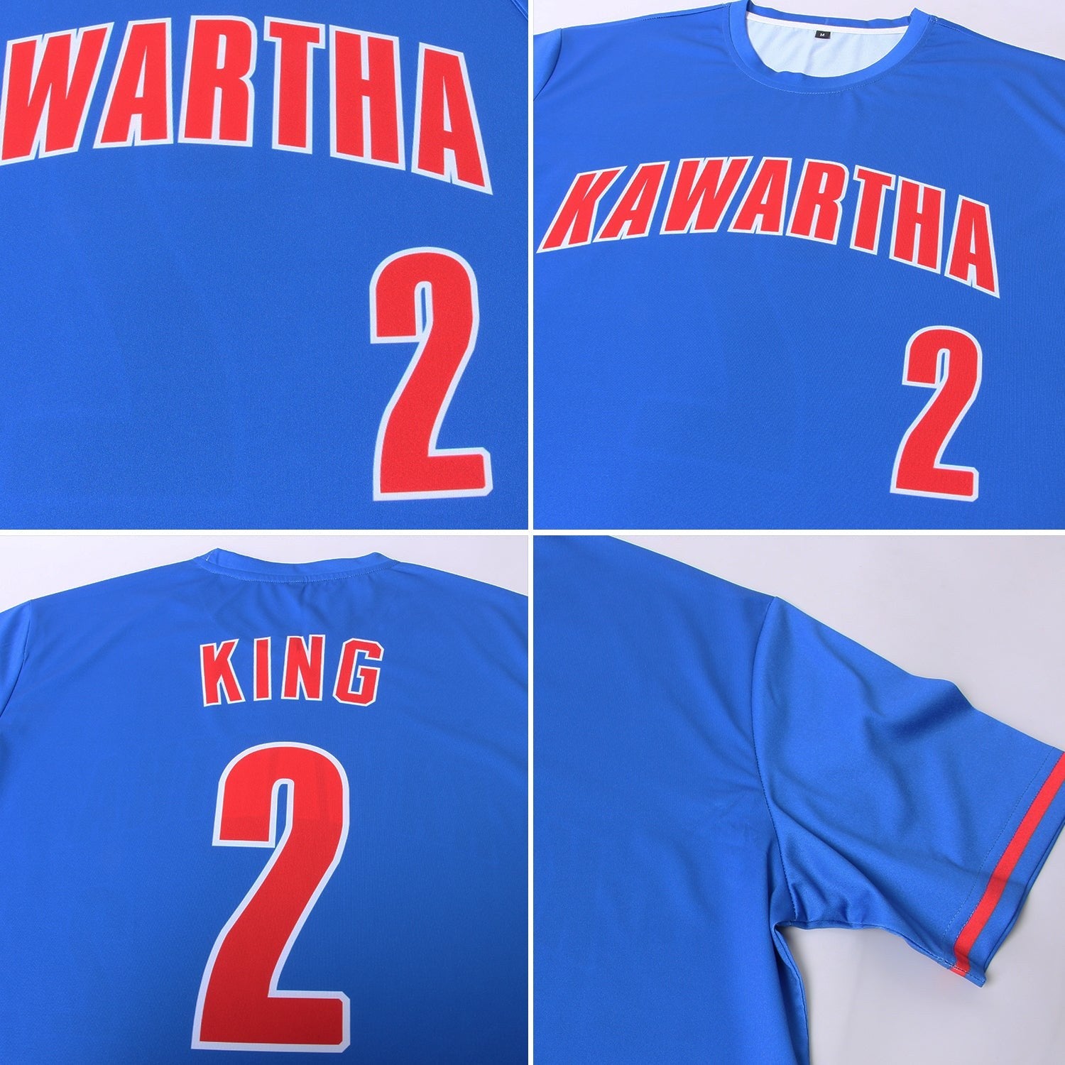 Custom Royal Red-White Performance T-Shirt photo 6