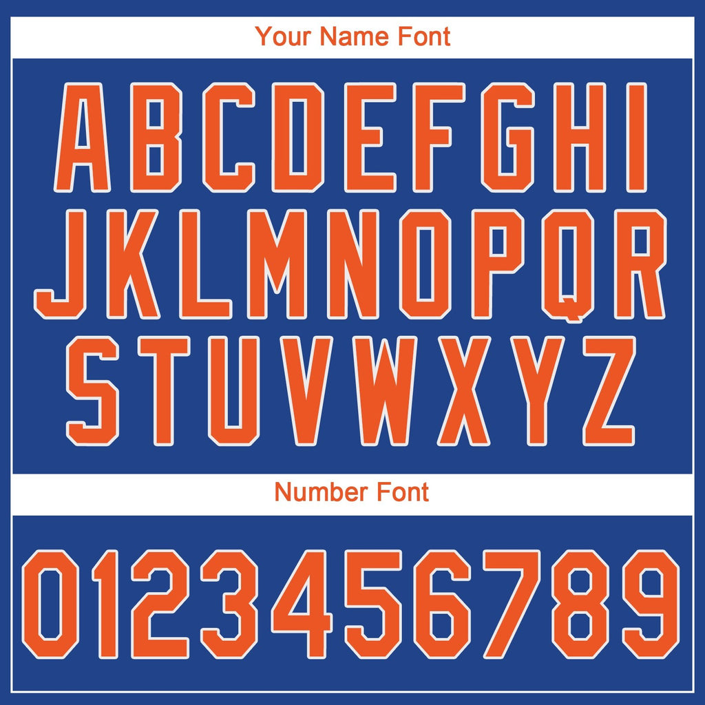 Custom Royal Orange-White Performance T-Shirt photo 2