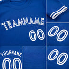 Custom Royal White Performance T-Shirt detail