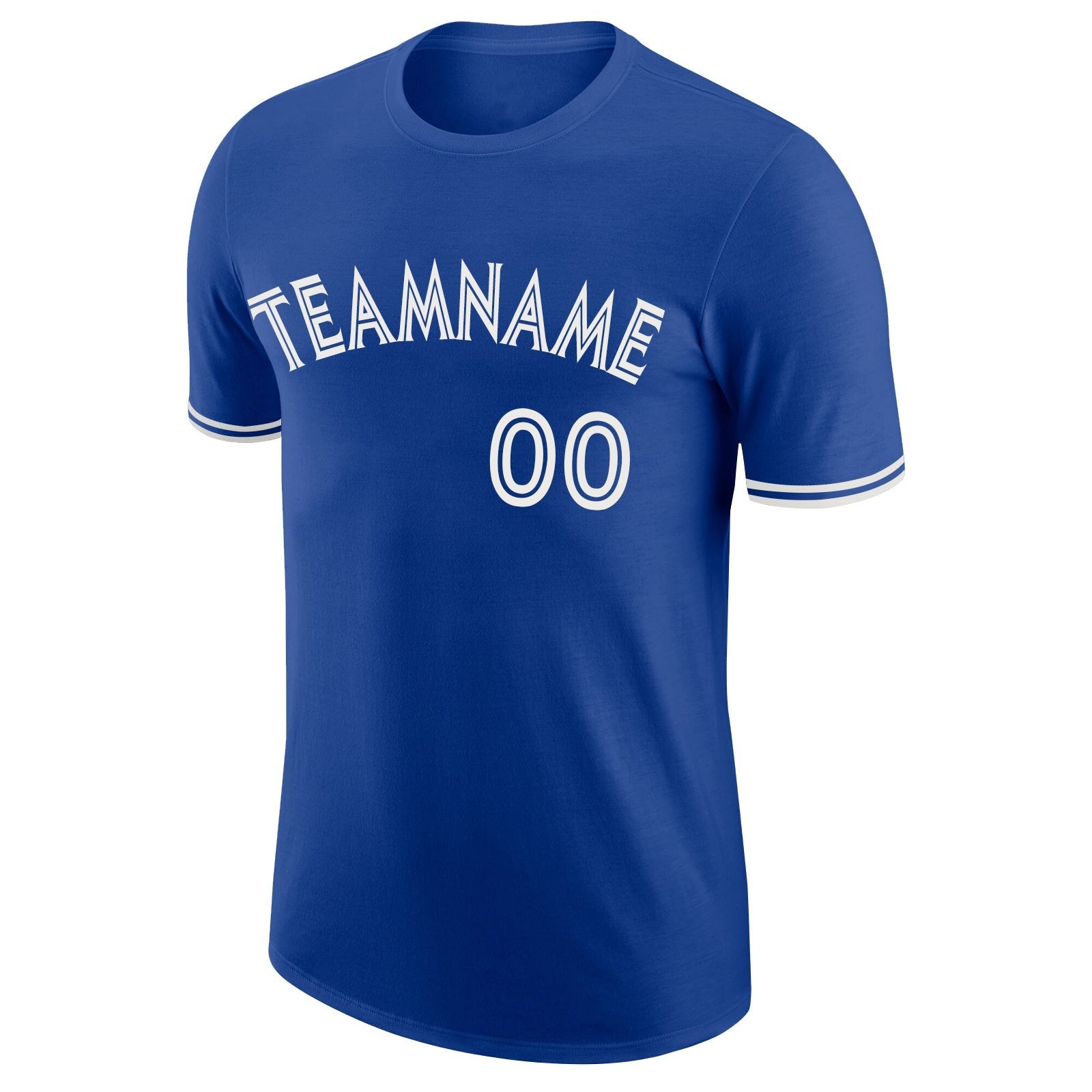 Custom Royal White Performance T-Shirt photo 4