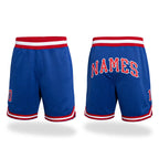 Custom Royal Red-White Authentic Throwback Basketball Shorts