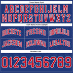 Custom Royal Red-White Authentic Throwback Basketball Shorts photo 2