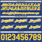 Custom Royal Gold-White Authentic Throwback Basketball Shorts photo 2