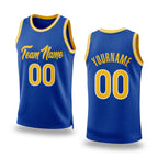Custom Royal Gold-White Authentic Throwback Basketball Jersey