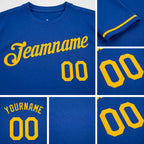 Custom Royal Gold Performance T-Shirt detail