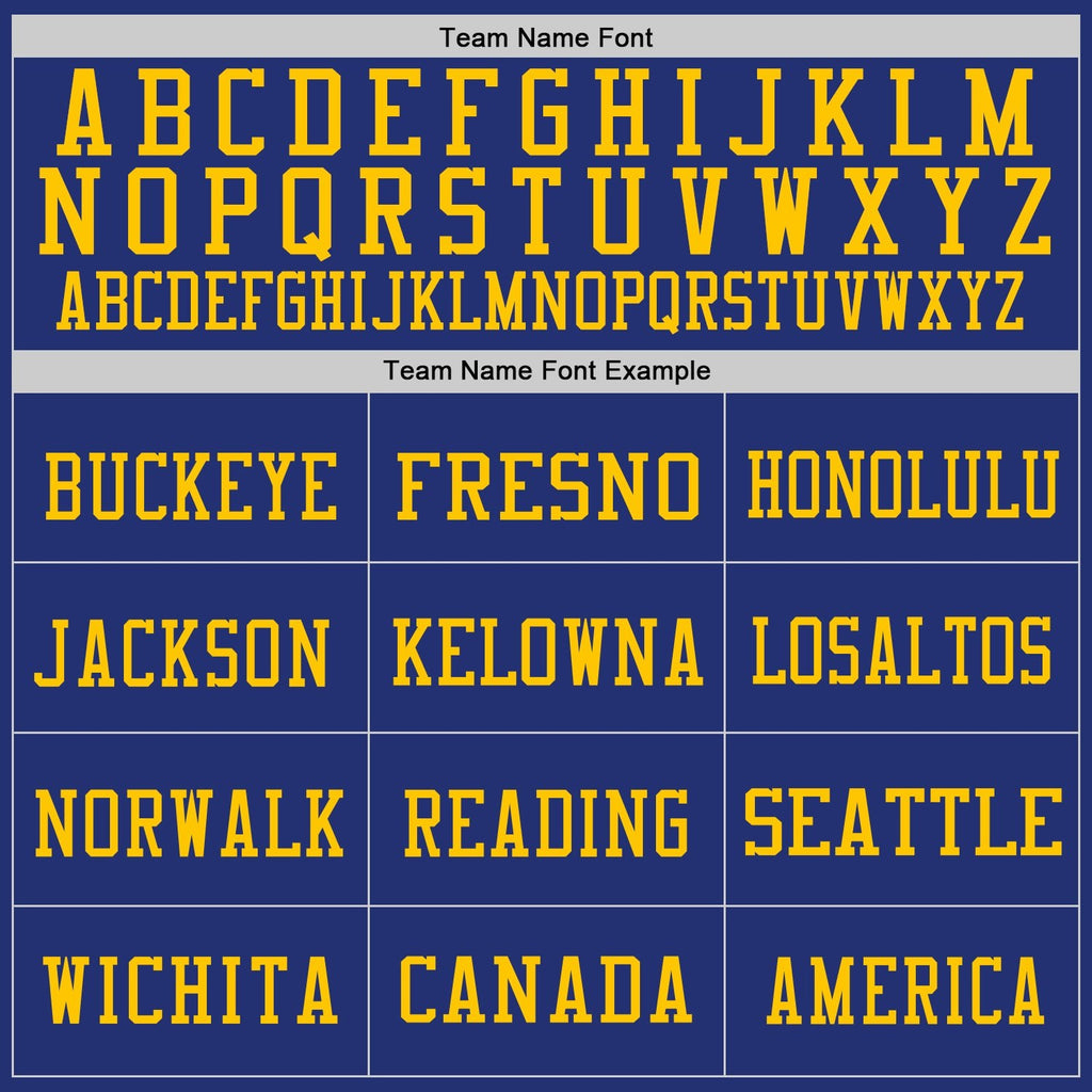 Custom Royal Gold-White Mesh Authentic Throwback Football Jersey photo 2