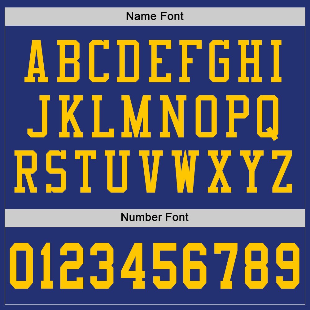 Custom Royal Gold-White Mesh Authentic Throwback Football Jersey photo 3