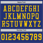 Custom Royal Gold-White Mesh Authentic Throwback Football Jersey photo 3