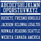Custom Royal White-Red Mesh Authentic Football Jersey photo 2
