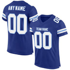 Custom Royal White-Light Blue Mesh Authentic Football Jersey photo 1