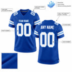 Custom Royal Mesh Authentic Football Jersey with White and Light Blue Lettering Design 0188 customization guide