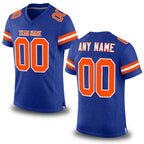 Custom Royal Orange-White Mesh Authentic Football Jersey
