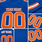 Custom Royal Orange-White Mesh Authentic Football Jersey detail