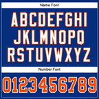 Custom Royal Orange-White Mesh Authentic Football Jersey photo 3