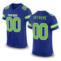 Custom Royal Neon Green-White Mesh Authentic Football Jersey
