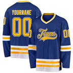 Custom Royal Gold-White Hockey Jersey photo 1