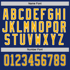Custom Royal Gold-White Hockey Jersey photo 4