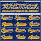 Custom Royal Gold-White Hockey Jersey photo 5
