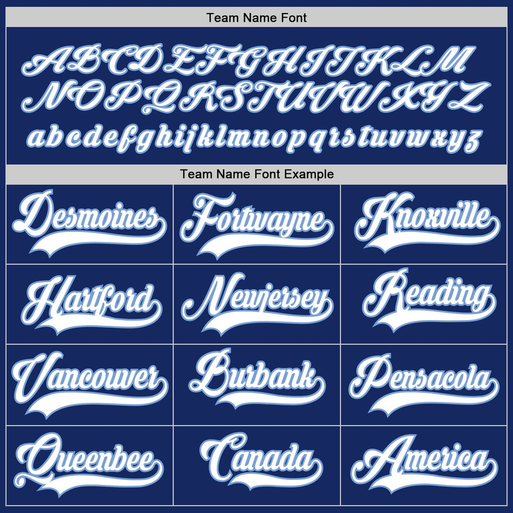 Custom Royal White-Light Blue Hockey Jersey photo 5