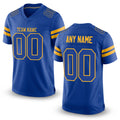 Custom Royal Royal-Gold Mesh Authentic Football Jersey