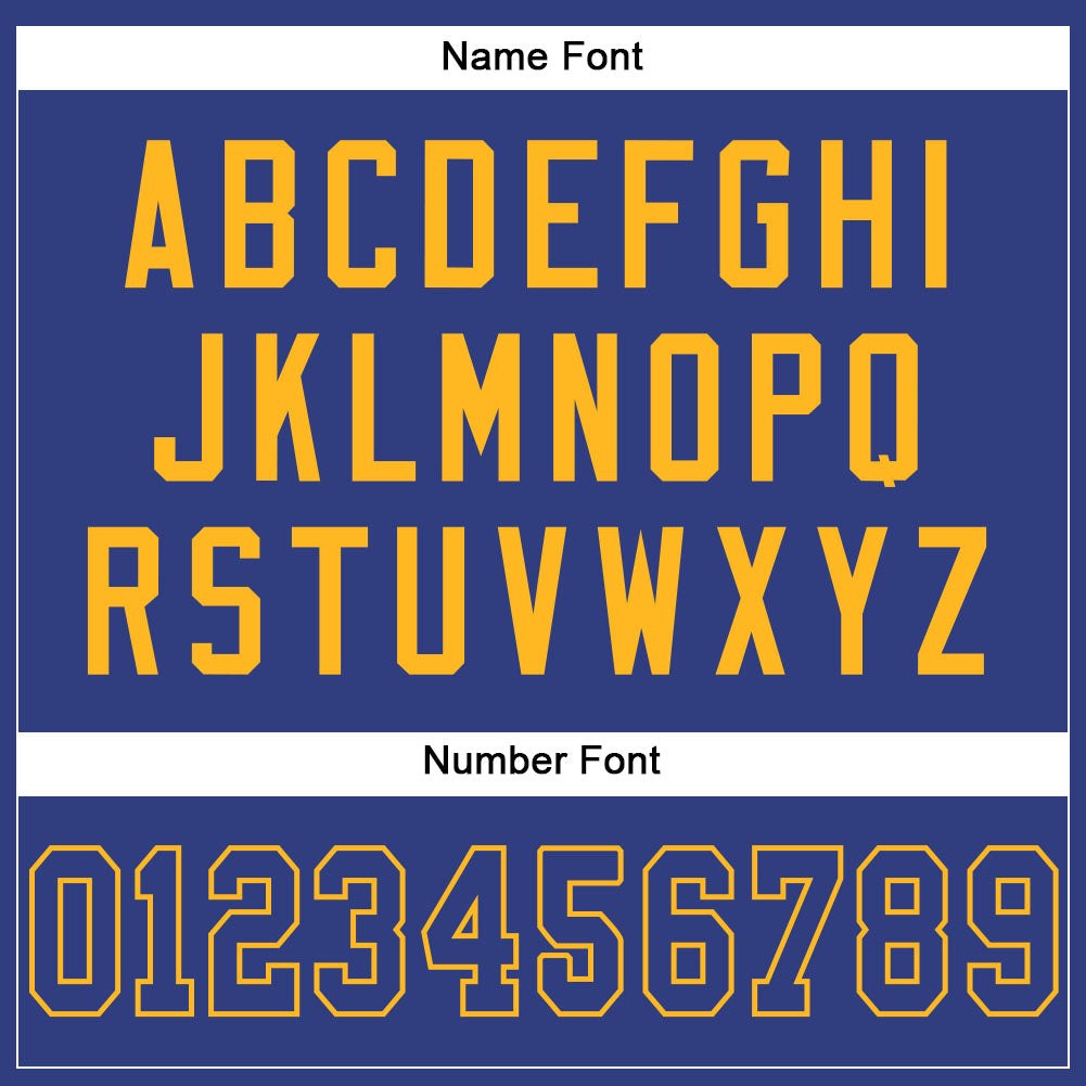 Custom Royal Royal-Gold Mesh Authentic Football Jersey photo 3