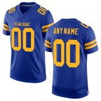 Custom Royal Gold Mesh Authentic Football Jersey