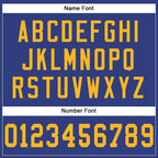 Custom Royal Gold Mesh Authentic Football Jersey photo 3