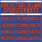 Custom Royal Royal-Orange Mesh Authentic Football Jersey photo 2