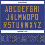 Custom Royal Royal-Old Gold Mesh Authentic Football Jersey photo 3