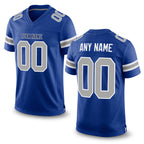 Custom Royal Gray-White Mesh Authentic Football Jersey