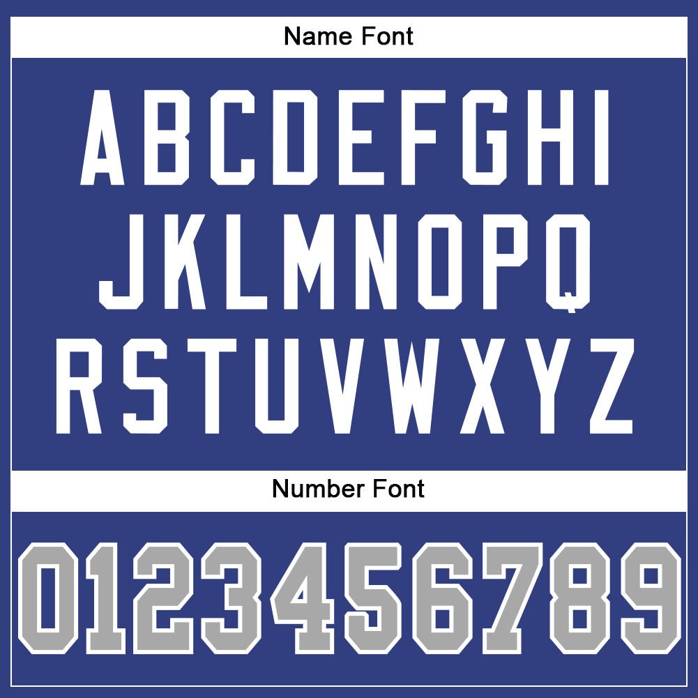 Custom Royal Gray-White Mesh Authentic Football Jersey photo 4