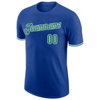 Custom Royal Kelly Green-White Performance T-Shirt photo 4