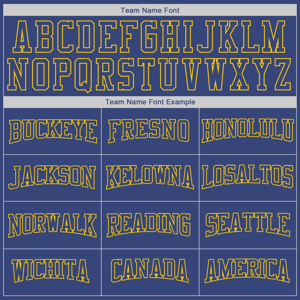 Custom Stitched Royal Royal-Gold Sports Pullover Sweatshirt Hoodie photo 2