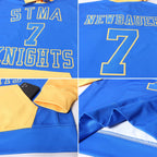 Custom Stitched Royal Royal-Gold Sports Pullover Sweatshirt Hoodie photo 4
