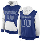 Custom Stitched Royal Royal-White Sports Pullover Sweatshirt Hoodie