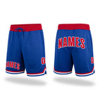 Custom Royal Red-White Authentic Throwback Basketball Shorts