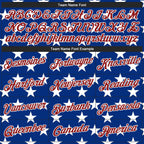 Custom Royal Red-White 3D Pattern Design American Flag Authentic Basketball Jersey photo 2