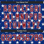 Custom Royal Red-White 3D Pattern Design American Flag Authentic Basketball Jersey photo 3