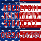 Custom Royal Red-White 3D Pattern Design American Flag Authentic Basketball Jersey photo 3