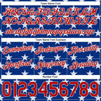 Custom Royal Red-White 3D Pattern Design American Flag Authentic Basketball Shorts photo 2